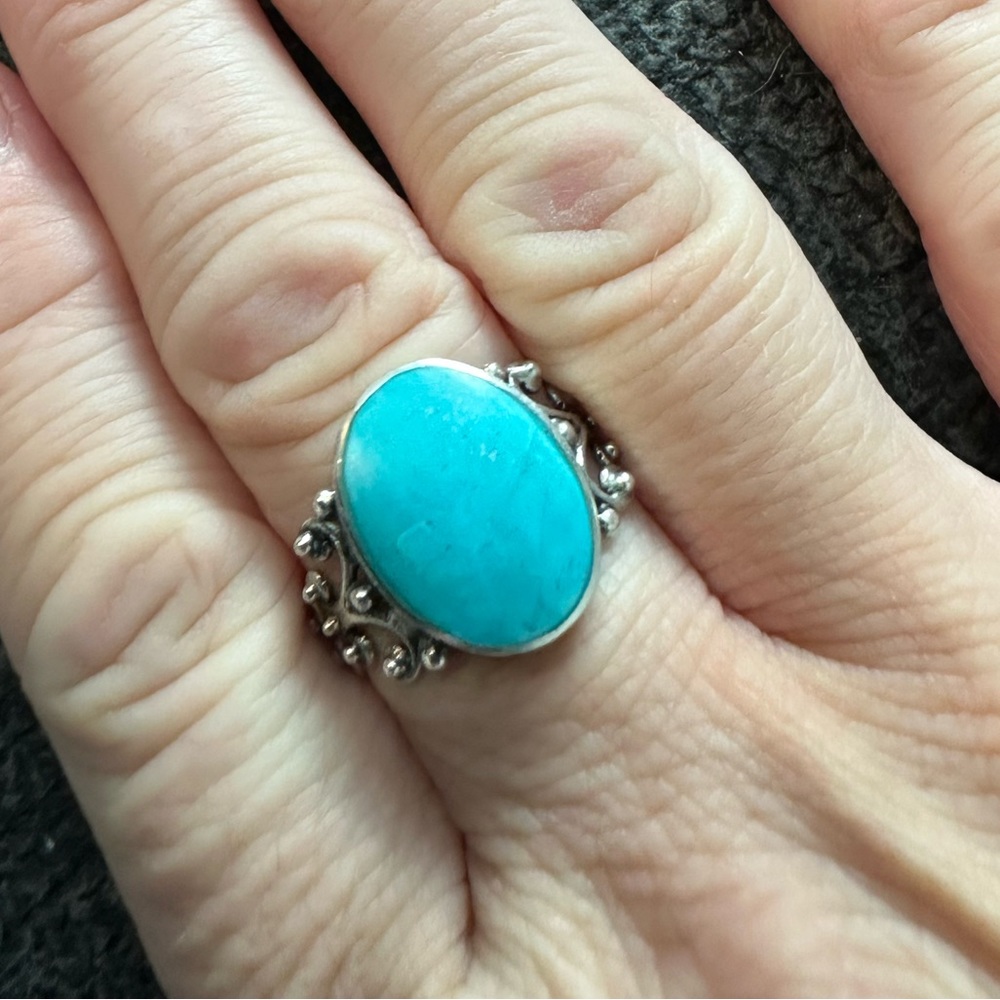 Turquoise in 925 sterling silver ring
